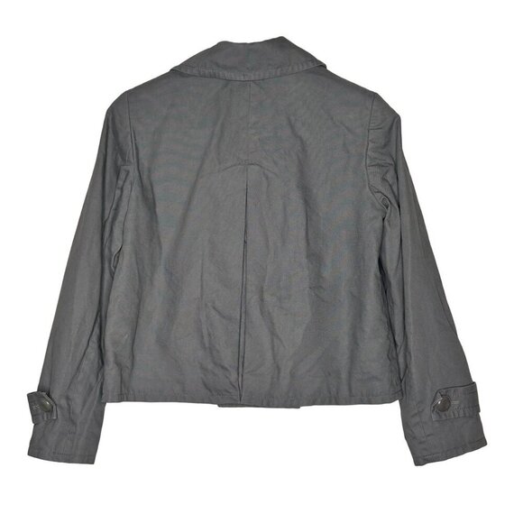 Talbots Petites Jackie Fit Double Breasted Blazer size 2p grey Jacket Crop - Picture 2 of 10